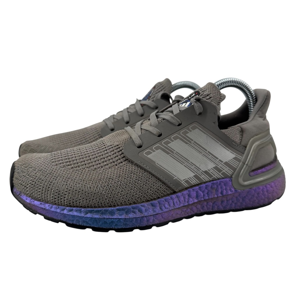 Adidas UltraBoost 20 ISS Womens 6.5 Grey Purple Iridescent EG4810 Running Shoes